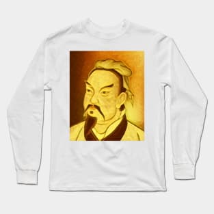 Sun Tzu Golden Portrait | Sun Tzu Artwork 8 Long Sleeve T-Shirt